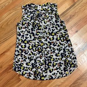 CABi Leopard Print Sleeveless Blouse